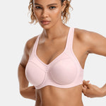 Women's Racerback Underwire Sport Bra Rosa Pink