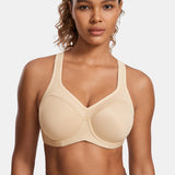 Women's Racerback Underwire Sport Bra Beige