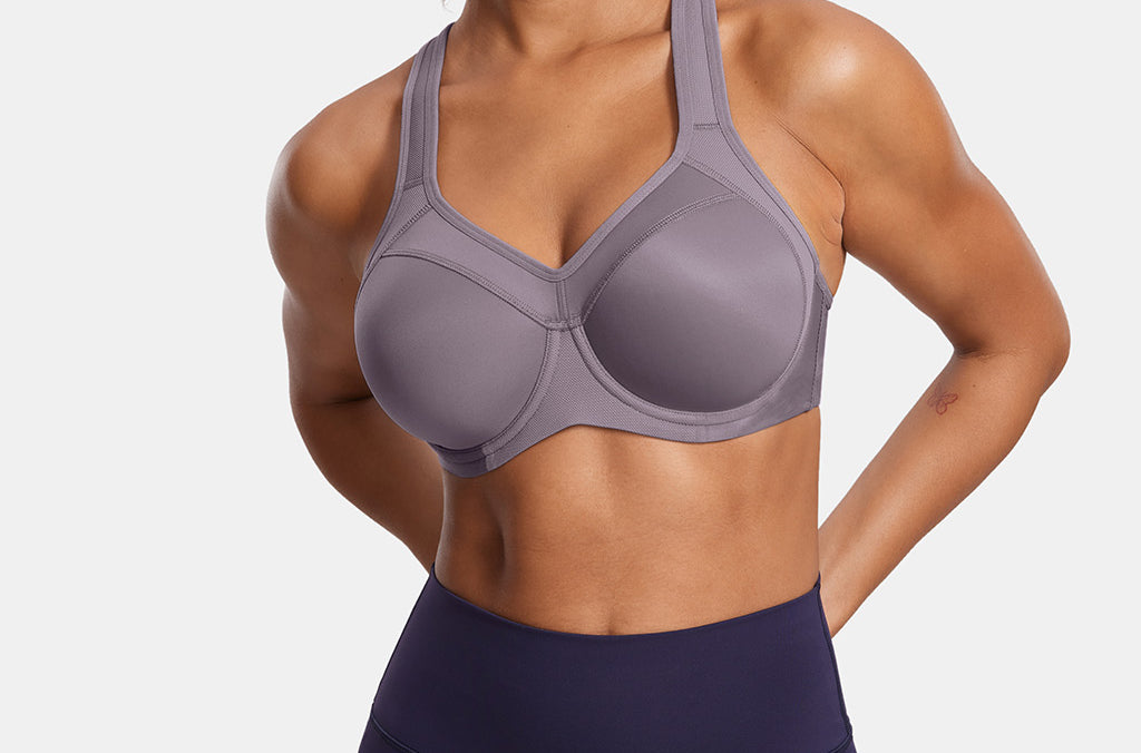 Women's Racerback Underwire Sport Bra Mist Grey