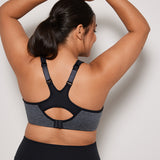 Women's Racerback Underwire Sport Bra Dark flower ash