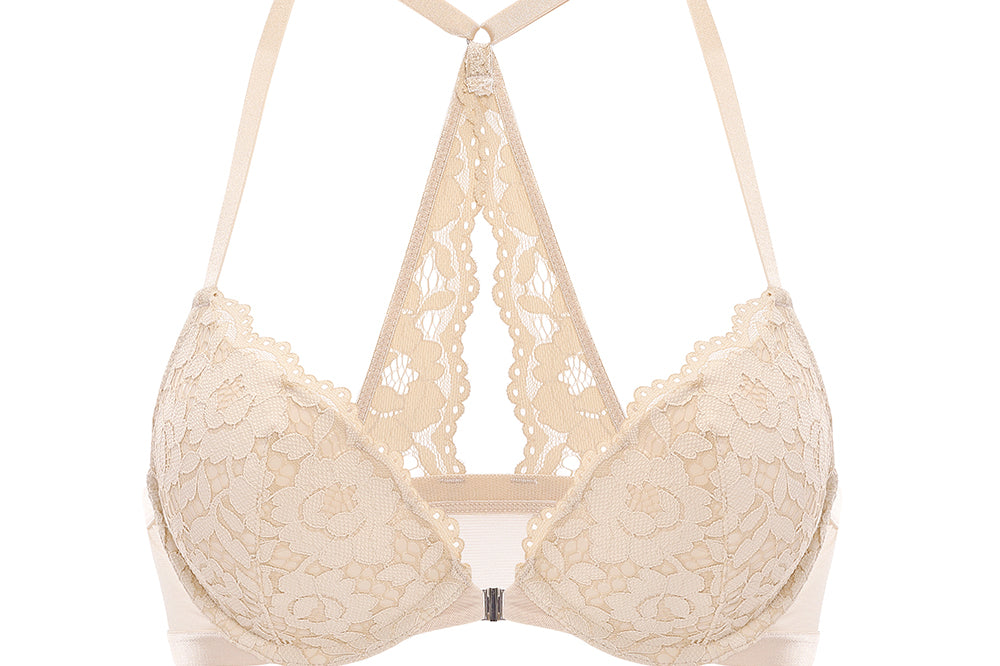 Women's Lacy Racerback Bra Black