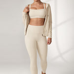 Women's Hugcurve Adjustable Square Workout Bra White