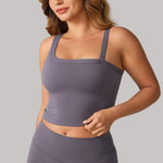 Women's Hugcurve One Shoulder Longline Sports Bra - Detachable Shoulder Strap Concrete