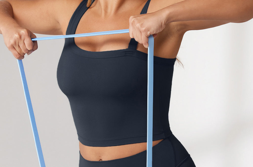 Women's Hugcurve One Shoulder Longline Sports Bra - Detachable Shoulder Strap Twilight Blue