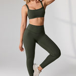 Women's Hugcurve No Front Seam Leggings 25" Aspen Olive