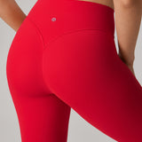 Women's Hugcurve No Front Seam Leggings 25" Aurora Red