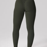Women's Hugcurve No Front Seam Leggings 25" Rainforest Green