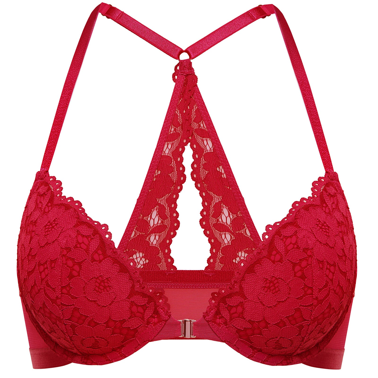 Women's Lacy Racerback Bra Black