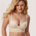 Women's T-shirt Push Up Bra Hazelnut
