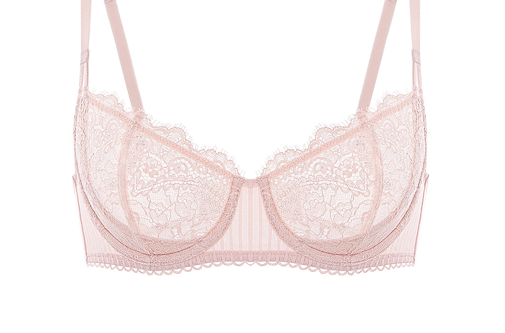 Women's Lace Balconette Underwire Bra Gentle Rose @model_info:ES1