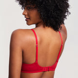 Women's Lace Balconette Underwire Bra Lipstick Red @model_info:ES4