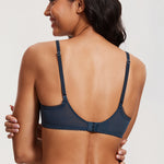 Women's Lace Balconette Underwire Bra Military Blue @model_info:ES02