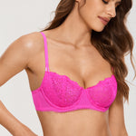 Women's Lace Balconette Underwire Bra Bright Fuchsia @model_info:ES1