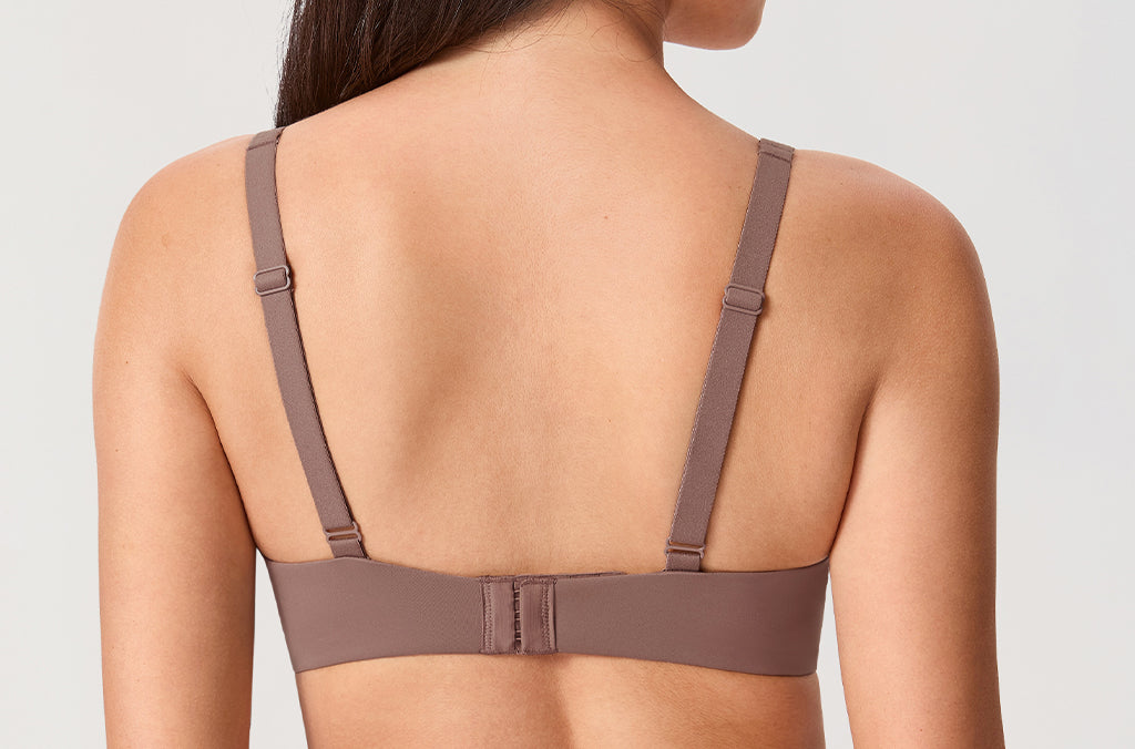 Women's Underwire Balconette Bra Brown Purple @model_info:ESA2