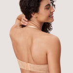 Women's Lace Strapless Bra Natural