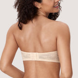 Women's Lace Strapless Bra Beige