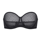 Women's Sexy Mesh Strapless Bra Black