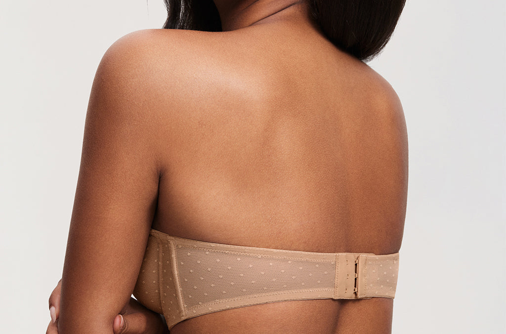 Women's Sexy Mesh Strapless Bra Natural