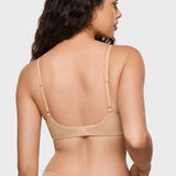 Women's Plunge Lightly Padded Demi Bra Warm Beige