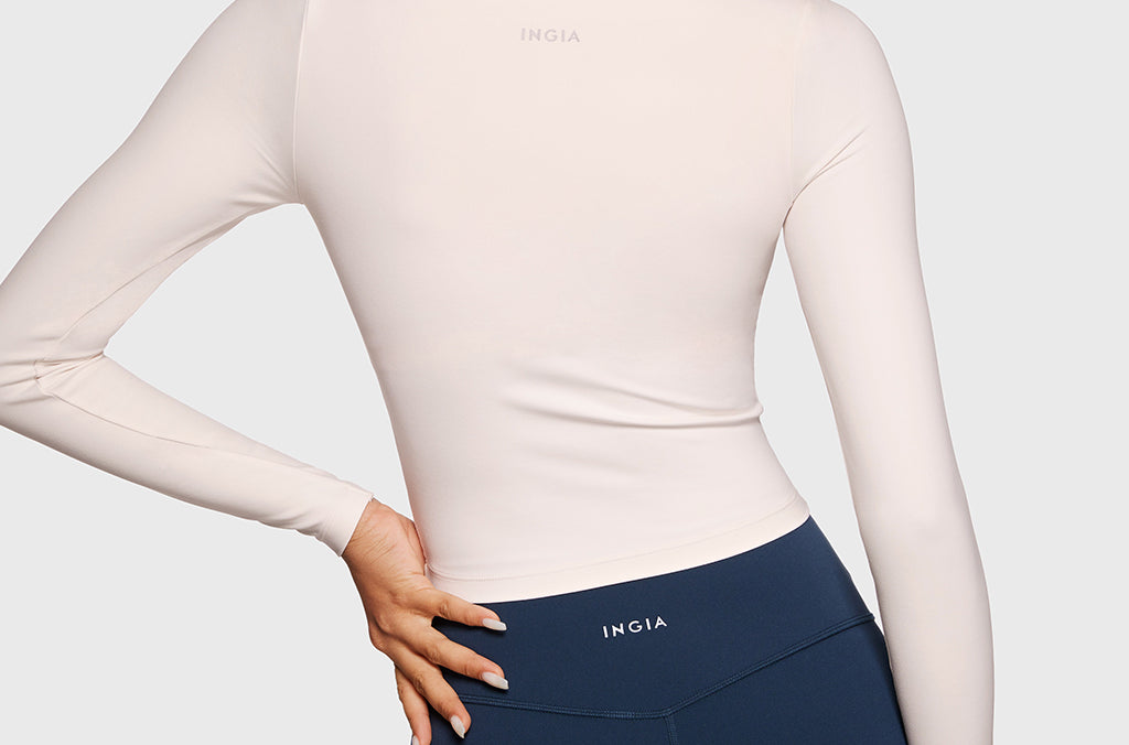 Women's Natrelax V-Neck Long Sleeve Tops Coconut White