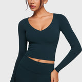 Women's Natrelax V-Neck Long Sleeve Tops Cove
