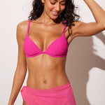 Women's Ribbed Plunge Bikini Top Insignia Blue