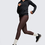 CRZ YOGA Women's Fleece Lined Leggings with Pockets 28'' Black