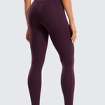 CRZ YOGA Women's Yoga Leggings 25" with Pockets Deep Purple