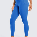 CRZ YOGA Women's Yoga Leggings 25" with Pockets Sparkle Blue
