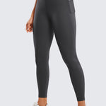CRZ YOGA Women's Yoga Leggings 25" with Pockets Mysterious Grey