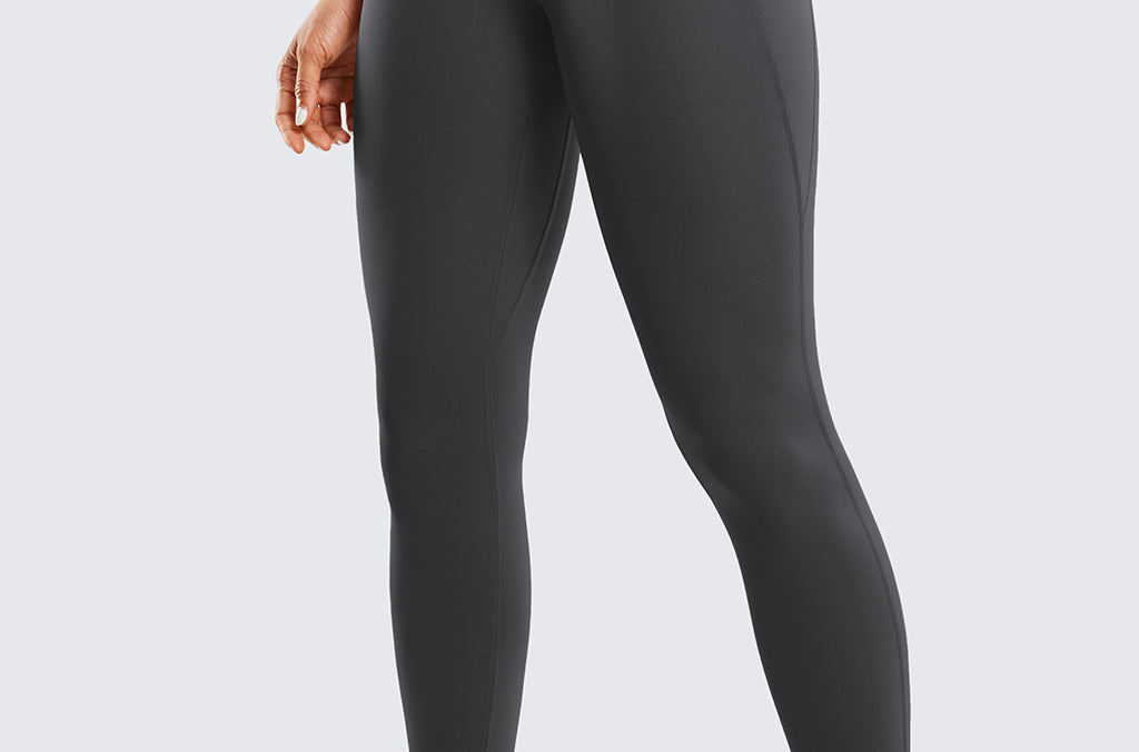 CRZ YOGA Women's Yoga Leggings 25" with Pockets Mysterious Grey