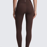 CRZ YOGA Women's Yoga Leggings 25" with Pockets Hot Fudge Brown
