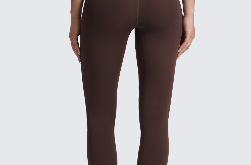 CRZ YOGA Women's Yoga Leggings 25" with Pockets Hot Fudge Brown