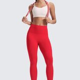 CRZ YOGA Women's Yoga Leggings 25" with Pockets Aurora Red
