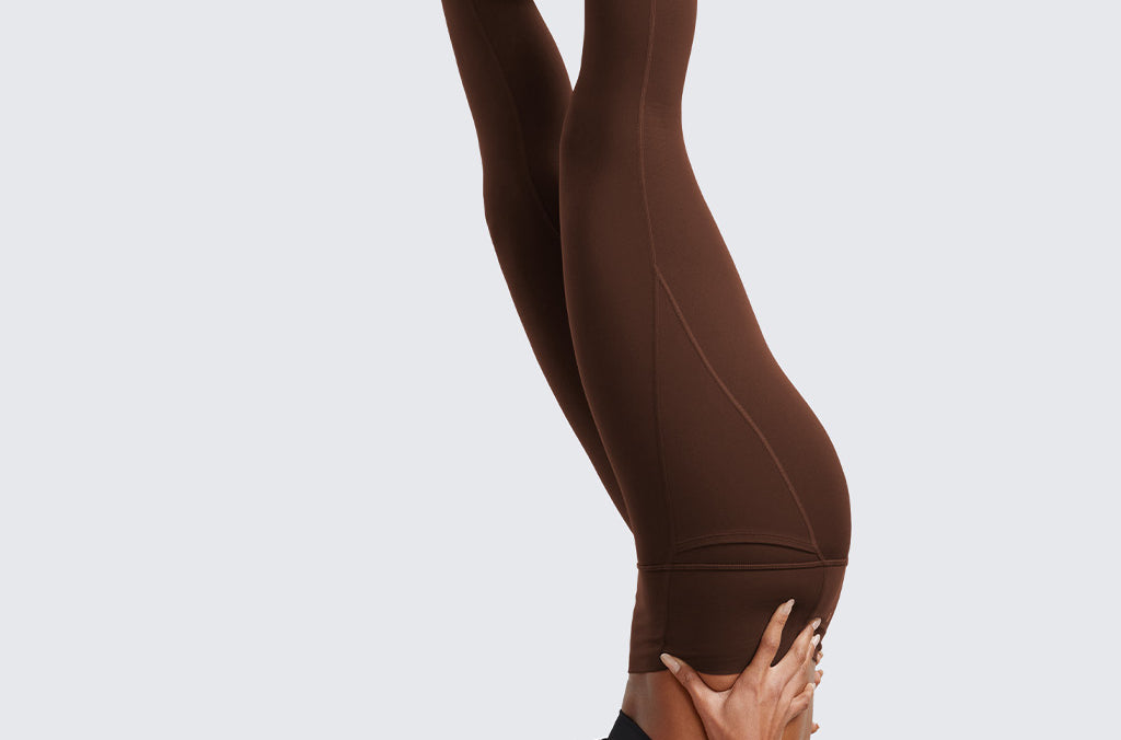 CRZ YOGA Women's Yoga Leggings 25" with Pockets Lava Brown