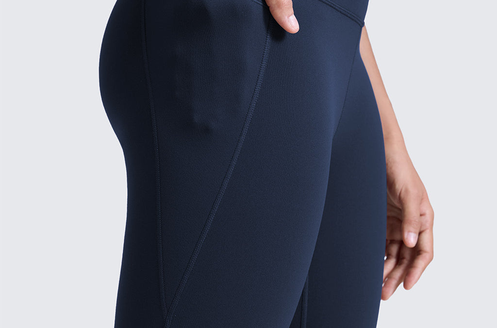 CRZ YOGA Women's Yoga Leggings 25" with Pockets Future Navy