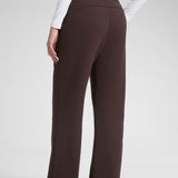 CRZ YOGA Women's Cotton Fleece Lined Sweatpants 30" Hot Fudge Brown