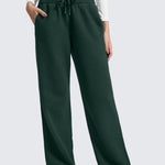 CRZ YOGA Women's Cotton Fleece Lined Sweatpants 30" White Apricot