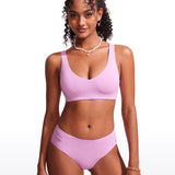 CRZ YOGA V Neck Bikini Padded Tops Swimsuit Vita Pink