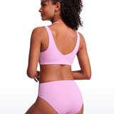 CRZ YOGA V Neck Bikini Padded Tops Swimsuit Vita Pink
