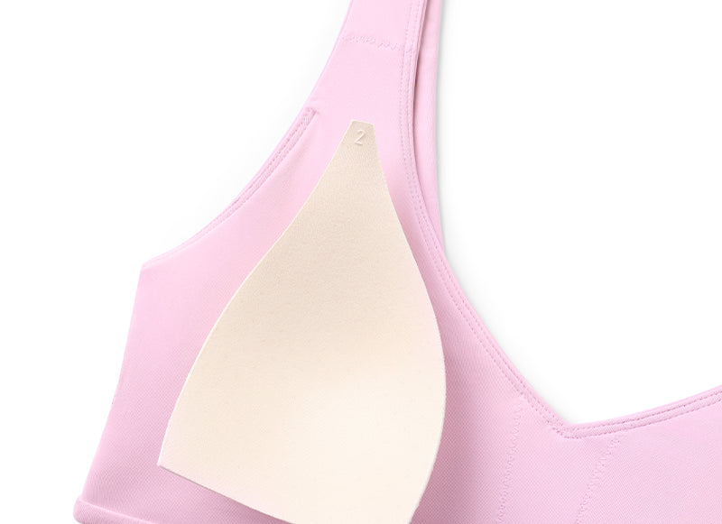 CRZ YOGA V Neck Bikini Padded Tops Swimsuit Vita Pink