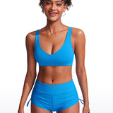 CRZ YOGA V Neck Bikini Padded Tops Swimsuit Madagascar Blue