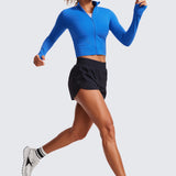 Women's Butterluxe Cropped Outerwear Full Zip Jackets Magenta Purple