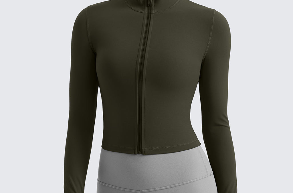 Women's Butterluxe Cropped Outerwear Full Zip Jackets White