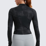 Women's Butterluxe Cropped Outerwear Full Zip Jackets Deep Red