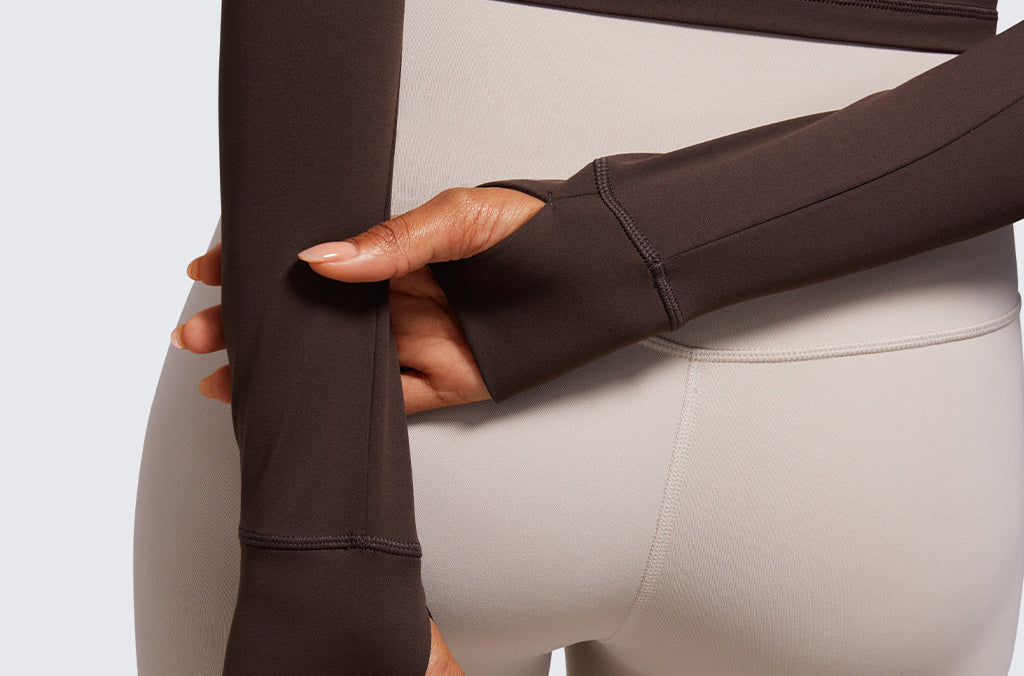 Women's Butterluxe Cropped Outerwear Full Zip Jackets Hot Fudge Brown