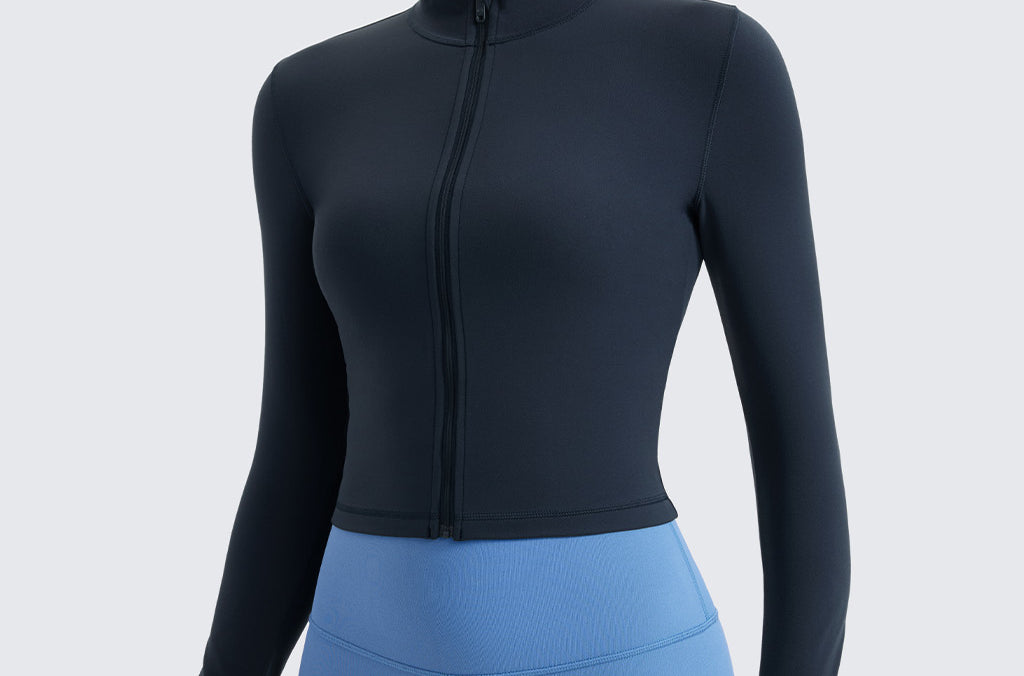 Women's Butterluxe Cropped Outerwear Full Zip Jackets Olive Green