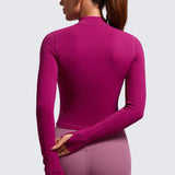 Women's Butterluxe Cropped Outerwear Full Zip Jackets Black