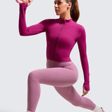 Women's Butterluxe Cropped Outerwear Full Zip Jackets Black