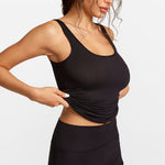 SOULVOR Fold Over Pleated Sleep Shorts Black
